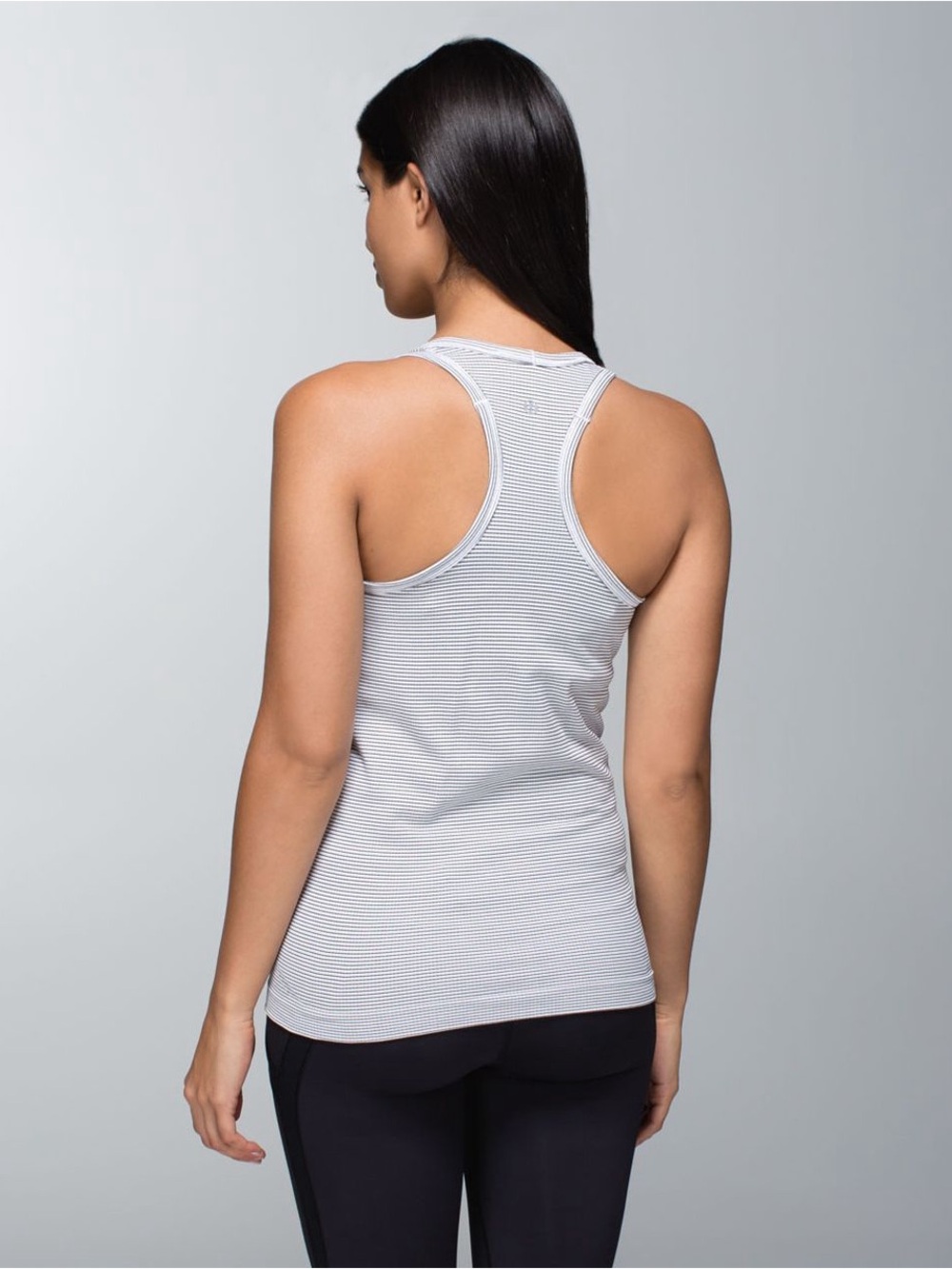 Lululemon Run: Swiftly Tech Racerback Striped Blk/white Tank Size 4 - Picture 2 of 8